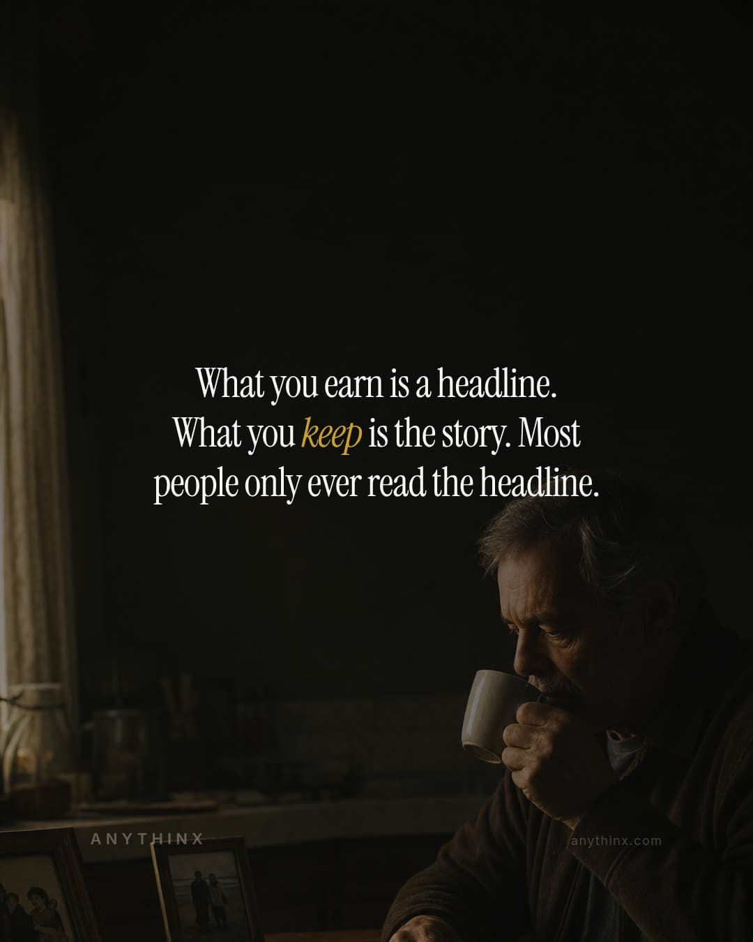 What you earn is a headline. What you keep is the story. Most people only ever read the headline.